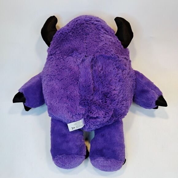 3 Eyed Purple Monster 13" Plush Toy Figure 2016 by Animaland TeddyBearStuffers - Picture 2 of 5
